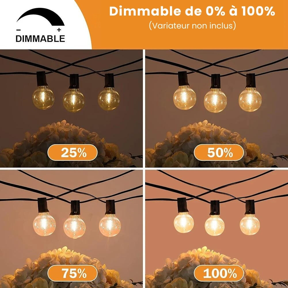 Guirlande lumineuse extérieure LED - Ginguette