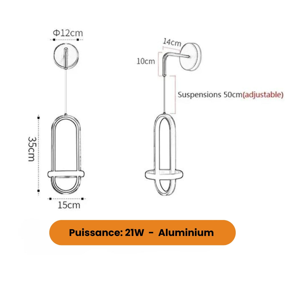 Applique Murale Moderne LED - Sunshine